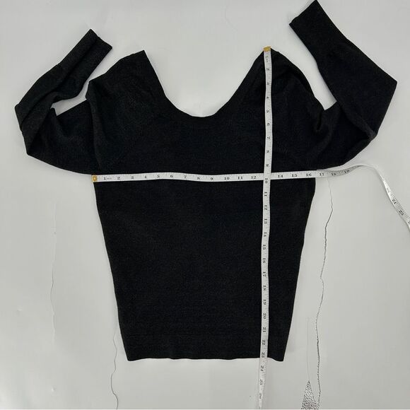 Victoria's Secret Knot Twist Deep V Back Sweater Charcoal Grey Size XS - Picture 8 of 9